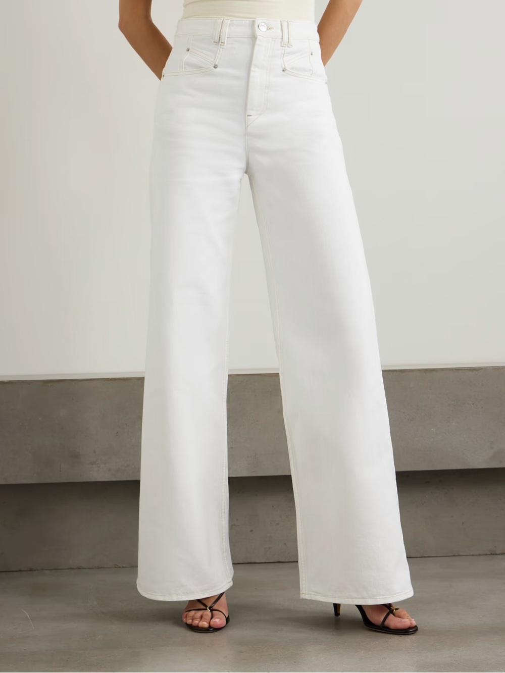 ISABEL MARANT Lemony high rise wide leg jeans
